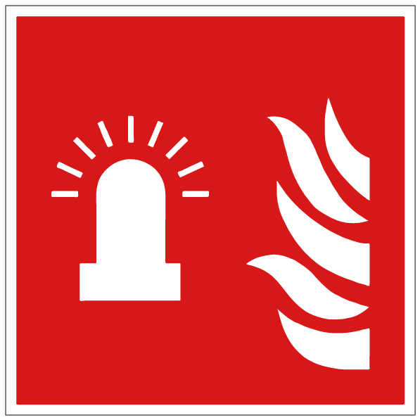 Feu clignotant d'alarme incendie - F018 - ISO 7010 - étiquettes et panneaux d'incendie et de sécurité
